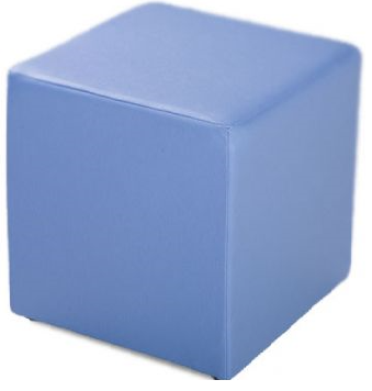 Aluguel Puff Quadrado Azul Bebe