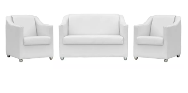 Aluguel Kit Namoradeira - Sofá + 2 Poltronas Cor Branco ou Preta