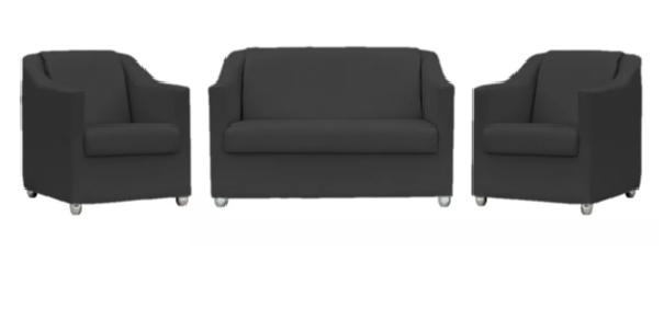 Aluguel Kit Namoradeira - Sofá + 2 Poltronas Cor Branco ou Preta - Imagem 3